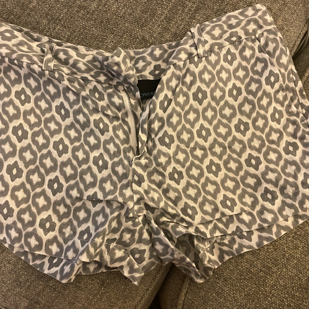 Patterned Grey Shorts